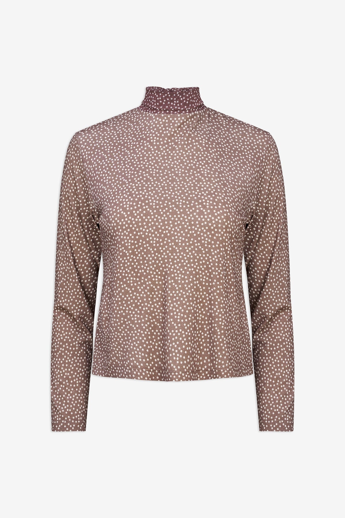 Women's Soft Printed Knit Top, Long Sleeves & Tie-Back Scarf Collar