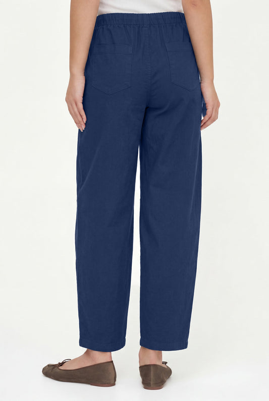 Women's Woven Barrel-Leg Pull-On Pants