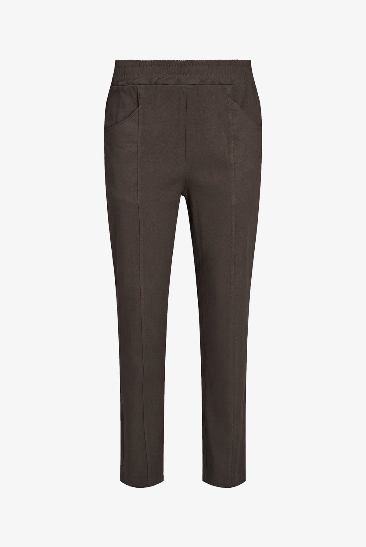 Women's Woven Pull-On Tapered Pants with Curved Side Pockets