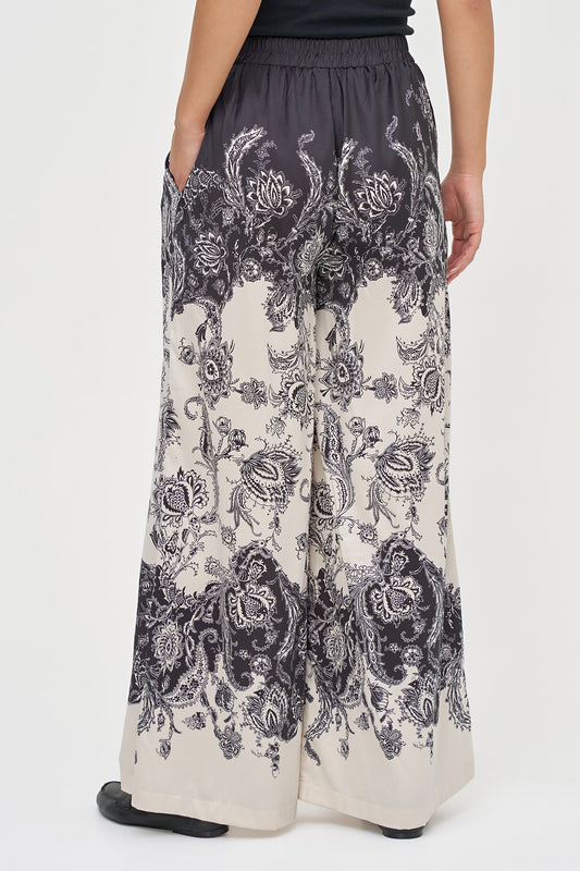 Women's Placement-Print Wide-Leg Pull-On Pants