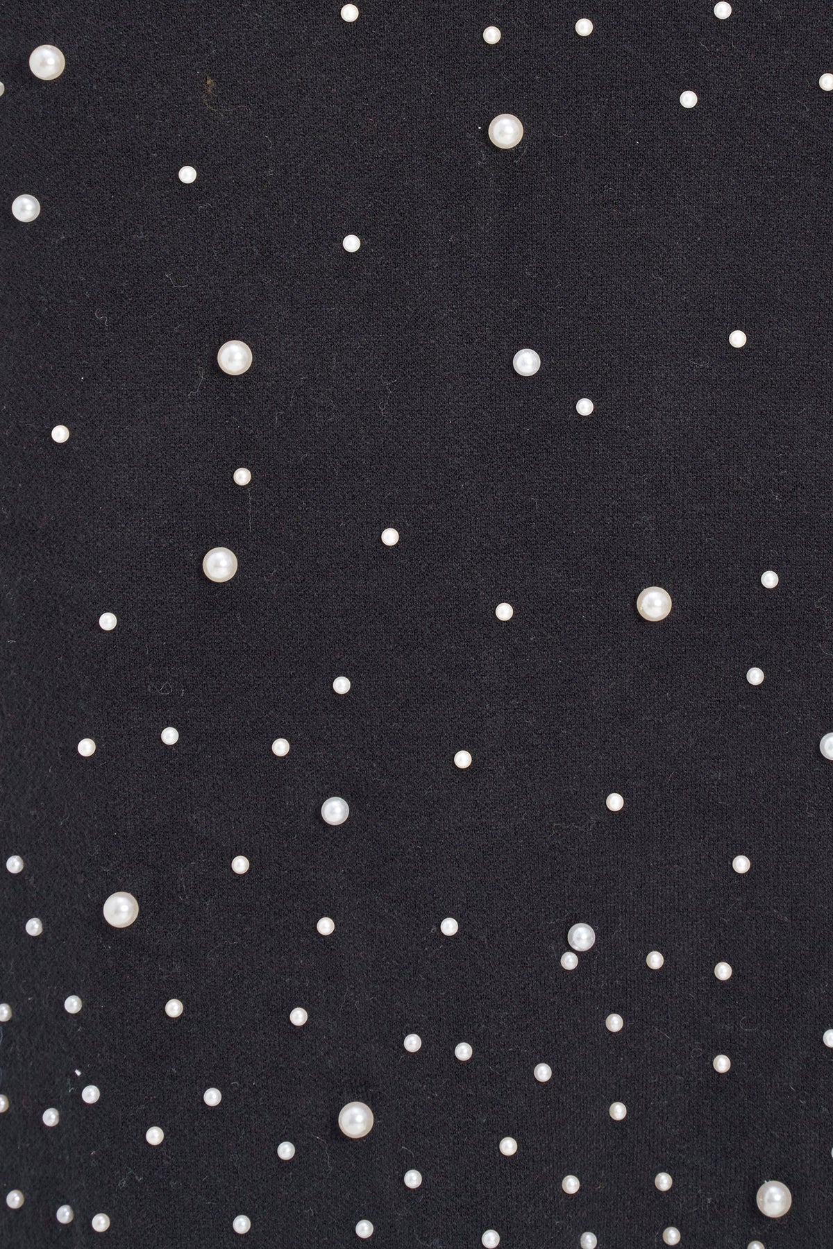 Women's Knit Pull-On Straight Skirt with Pearl Details