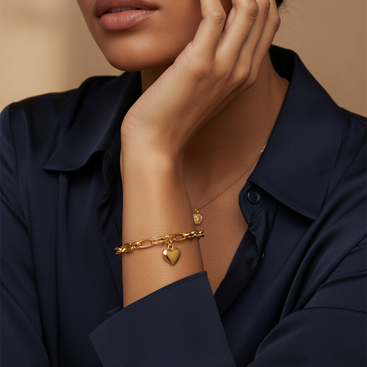 Elegant Heart Chain Bracelet