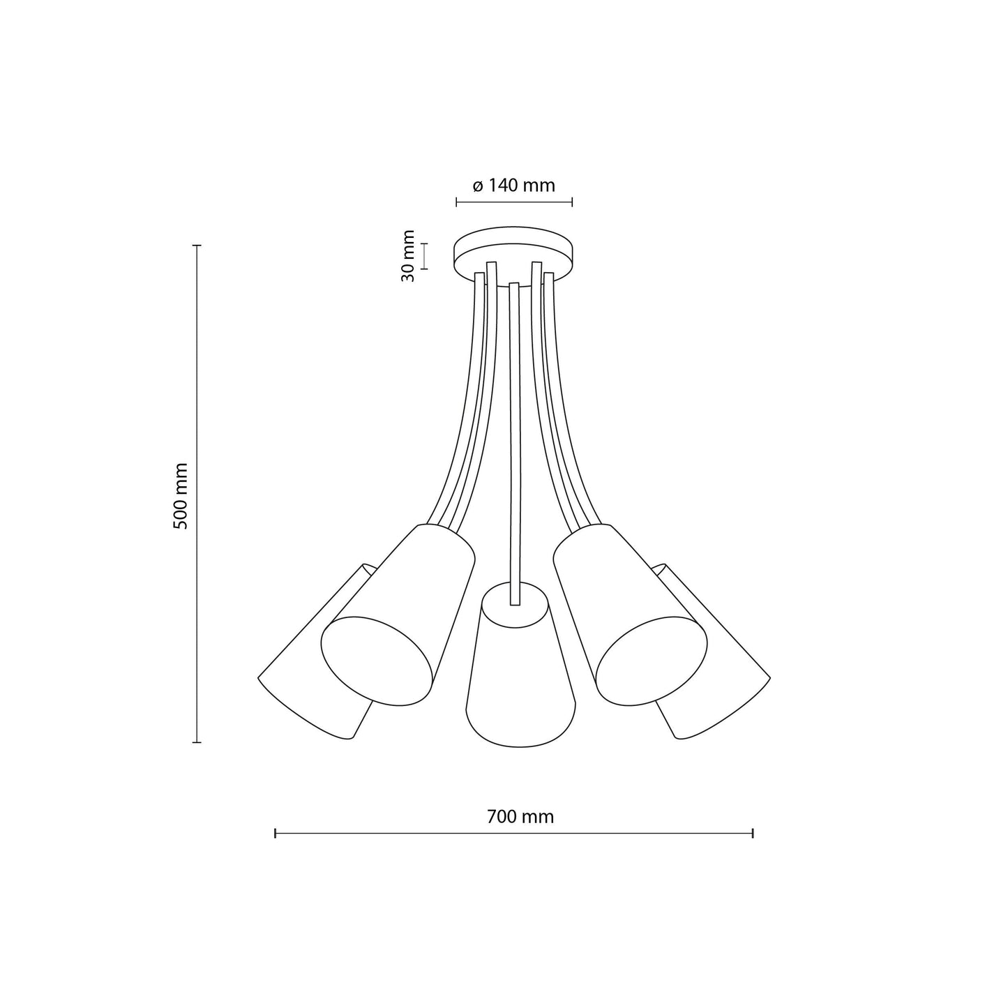 WIRE Ceiling Lamp 5 - AURABAGS SHOP