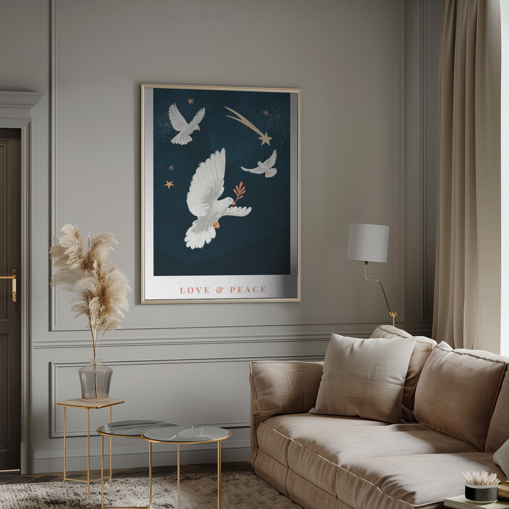Wall art Love & Peace Canvas Print
