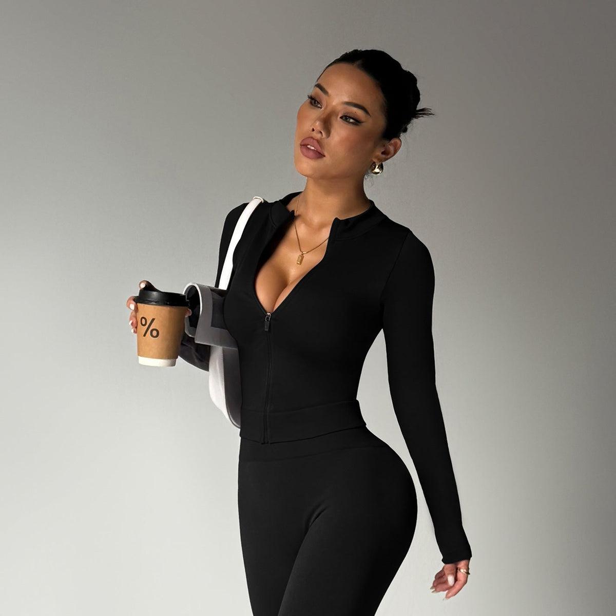 Women’s High-Waisted Yoga Set – Fashionable Casual Sports & Workout Outfit