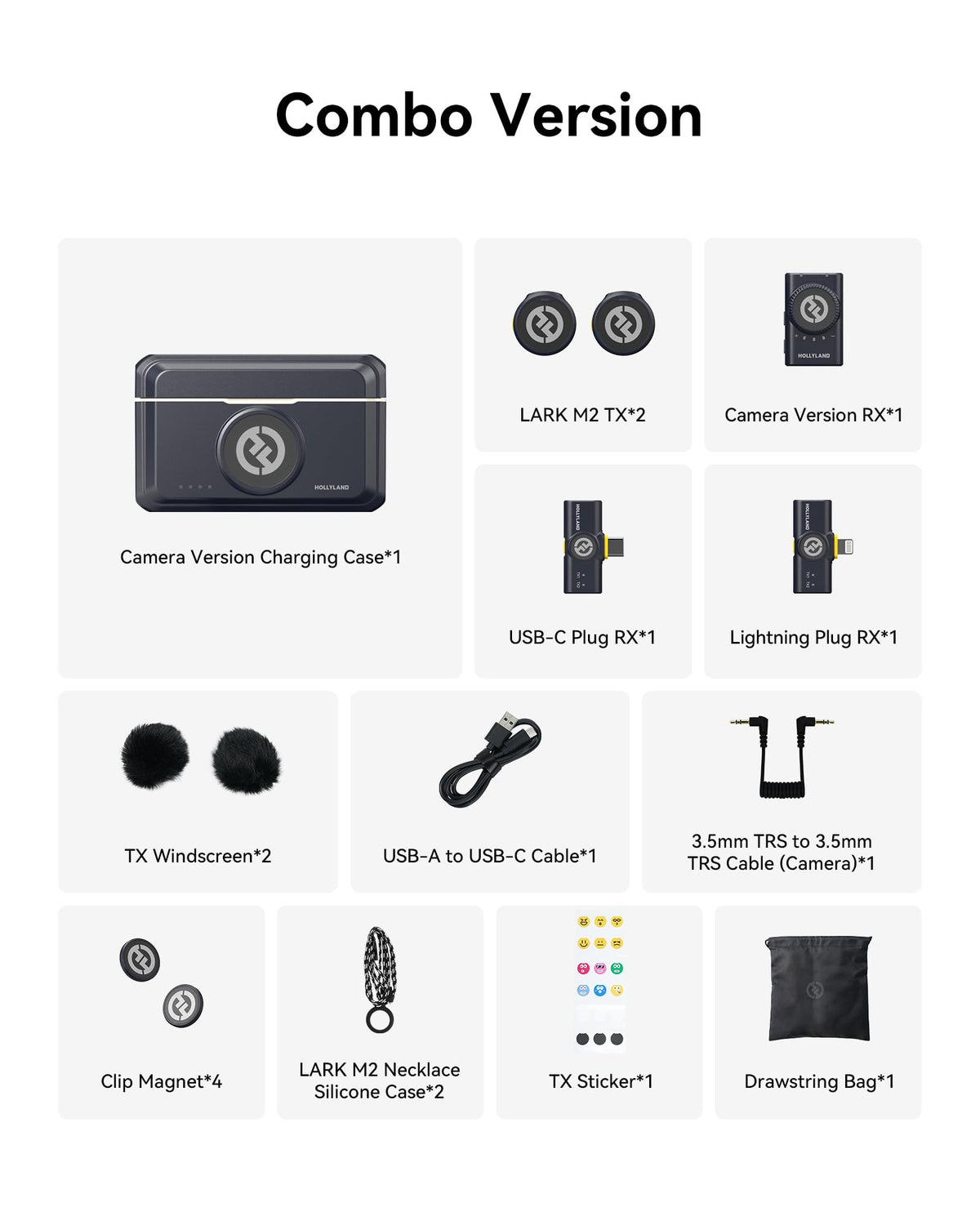 Hollyland Lark M2 Wireless Lavalier Microphone for iPhone/Android/Camera/PC/Laptop with Lightning/USB-C/Plug, 48KHz 24Bit, 1000ft Range, Noise Cancellation, 30H Battery for Video Recording, Streaming 🍁 All In One Marketplace Canada