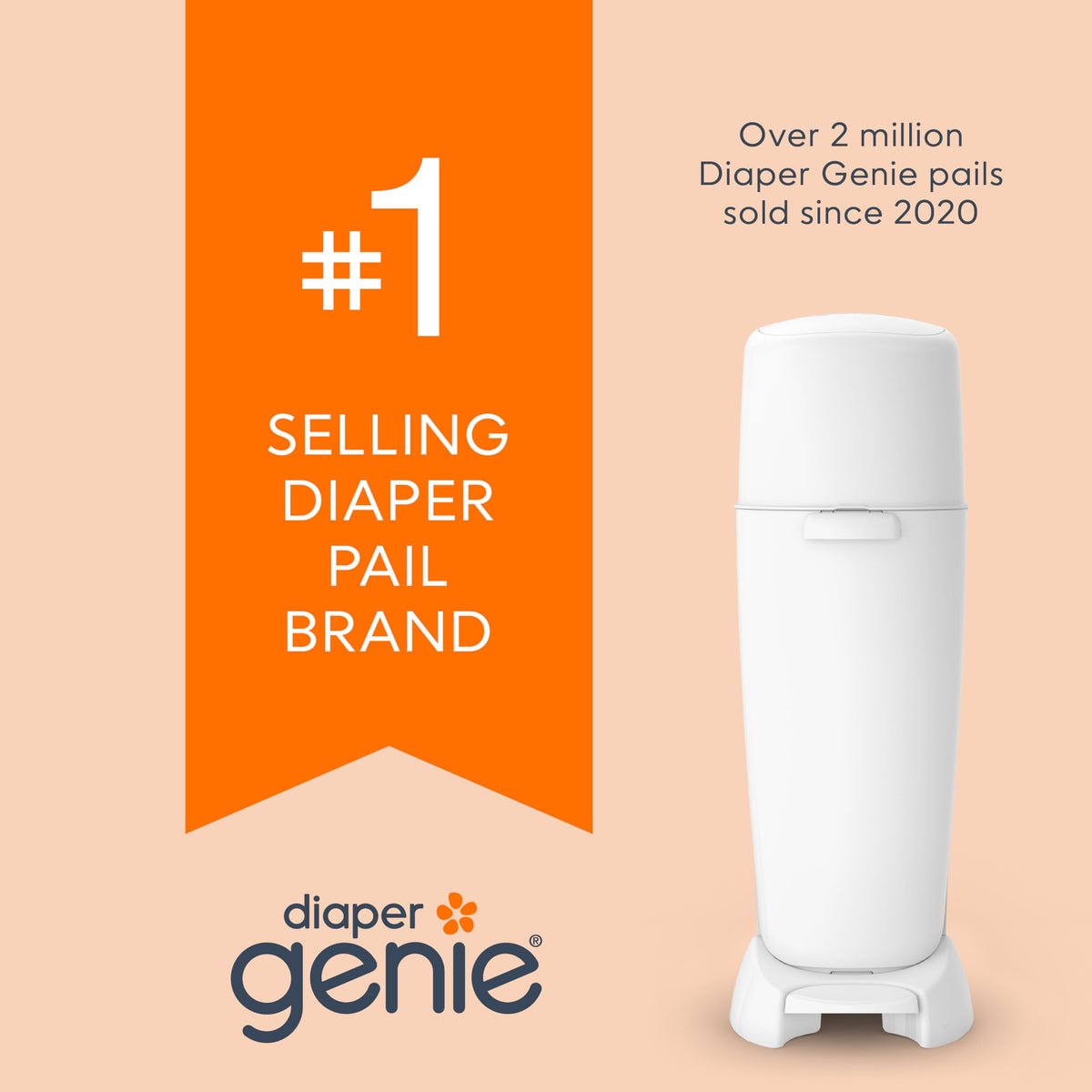 Diaper Genie Essentials Round Refill 4-Pack | Holds Up to 1280 Newborn Diapers | Features Unscented Continuous Film | Compatible with Diaper Genie Complete and Expressions Pails 🍁 All In One Marketplace Canada