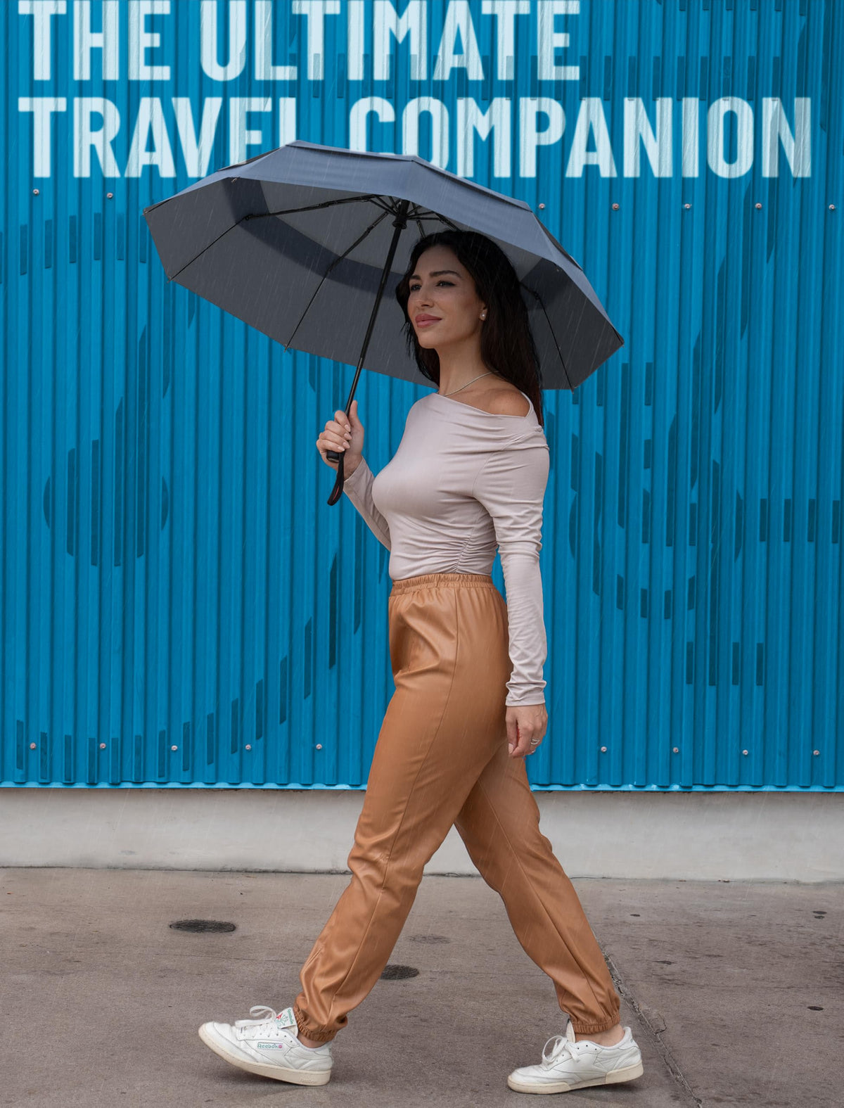 Repel Windproof Travel Umbrella - Compact & Withstands Winds up to 100MPH, Strongest Premium Auto Folding Umbrella for Rain and Sun - Durable, Light & Portable for Women & Men, Fits Backpack & Cars 🍁 All In One Marketplace Canada