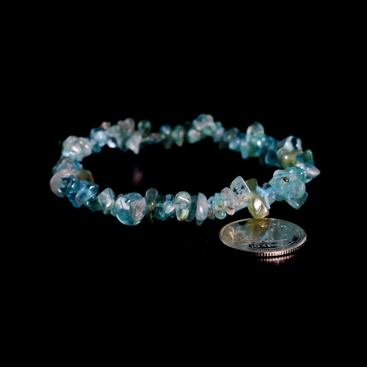 Apatite Blue Bead Bracelet