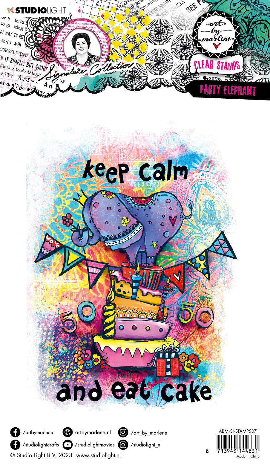 ABM Clear Stamp Party Elephant Signature Collection 148x210x3mm 23 PC nr.507