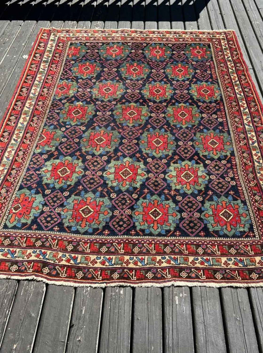 Antique Afshar Rug | 4' 3" x 5' 11"