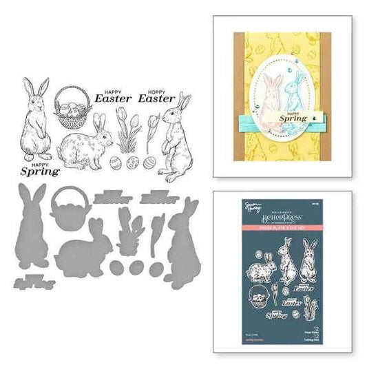 Spring Bunnies Press Plate & Die Set from the Spring Sampler Collection by Simon Hurley