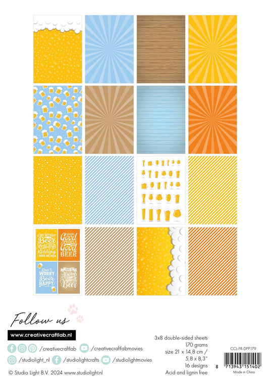 CCL Design Paper Pad Beer O'Clock Friendz 24 SH