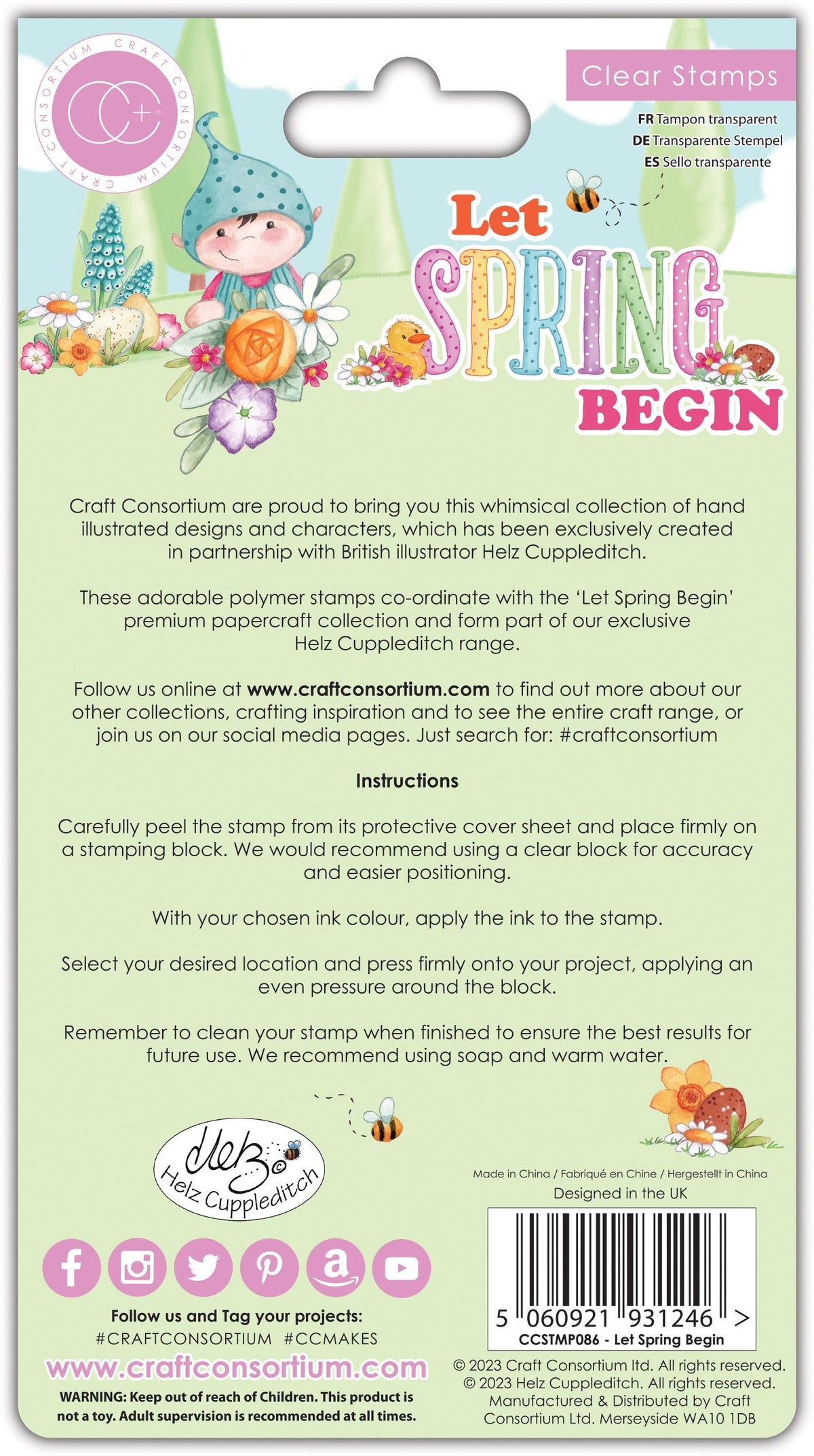 Craft Consortium Let Spring Begin - Stamp Set - Let Spring Begin