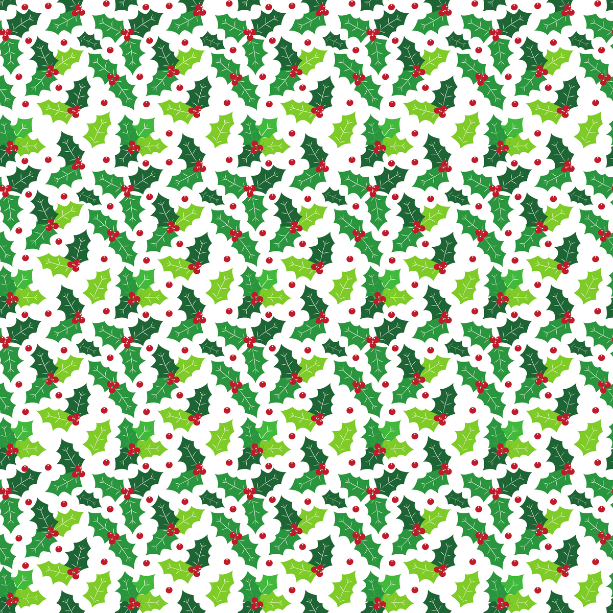 Holly Berries Christmas Adhesive Vinyl Pattern