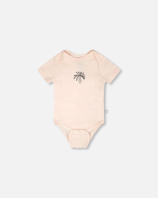 Evolutive Organic Cotton Jersey Onesie Peach