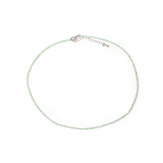 Green Aventurine Bead Necklace - 2-3mm