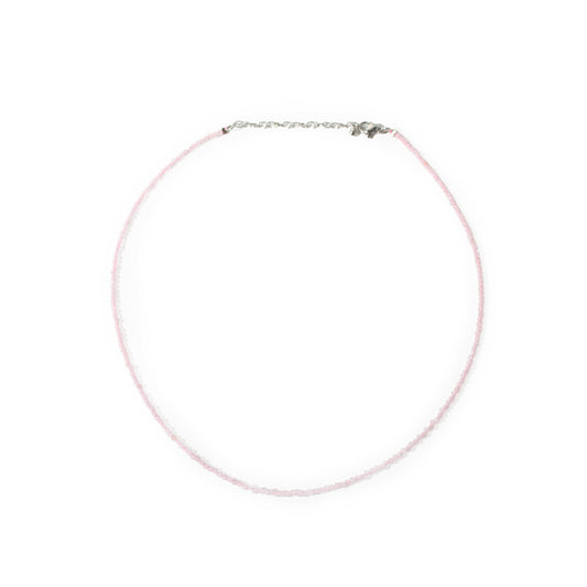 Rose Quartz Bead Necklace - 2-3mm
