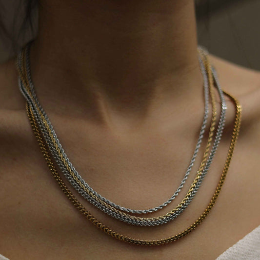 FARAH 28": Cuban Link Silver Chain Necklace