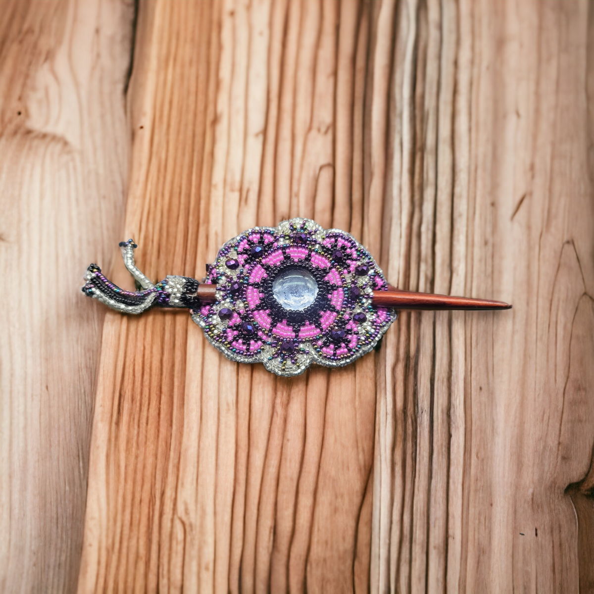 Native American Style Barrette Purple accent