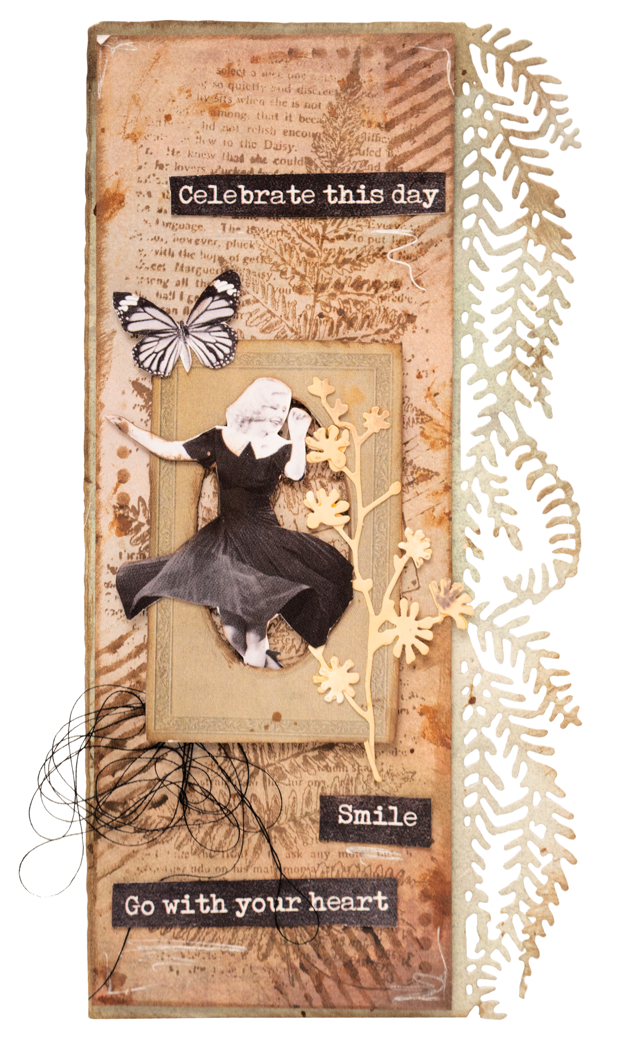 SL Clear Stamp Fern Background Grunge Collection 1 PC