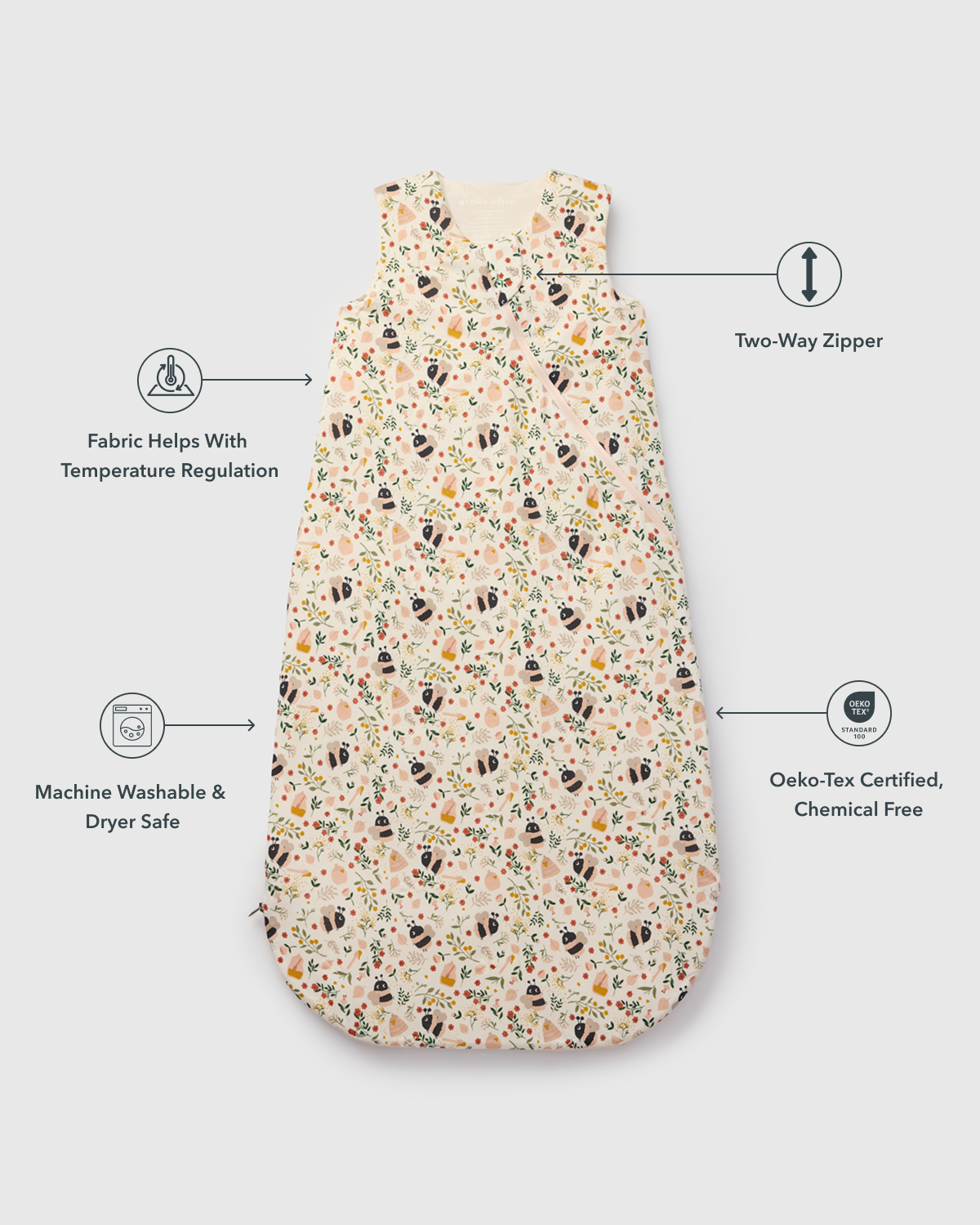 Baby Sleep Sack TENCEL™ 1.0 TOG - Bumble Bees