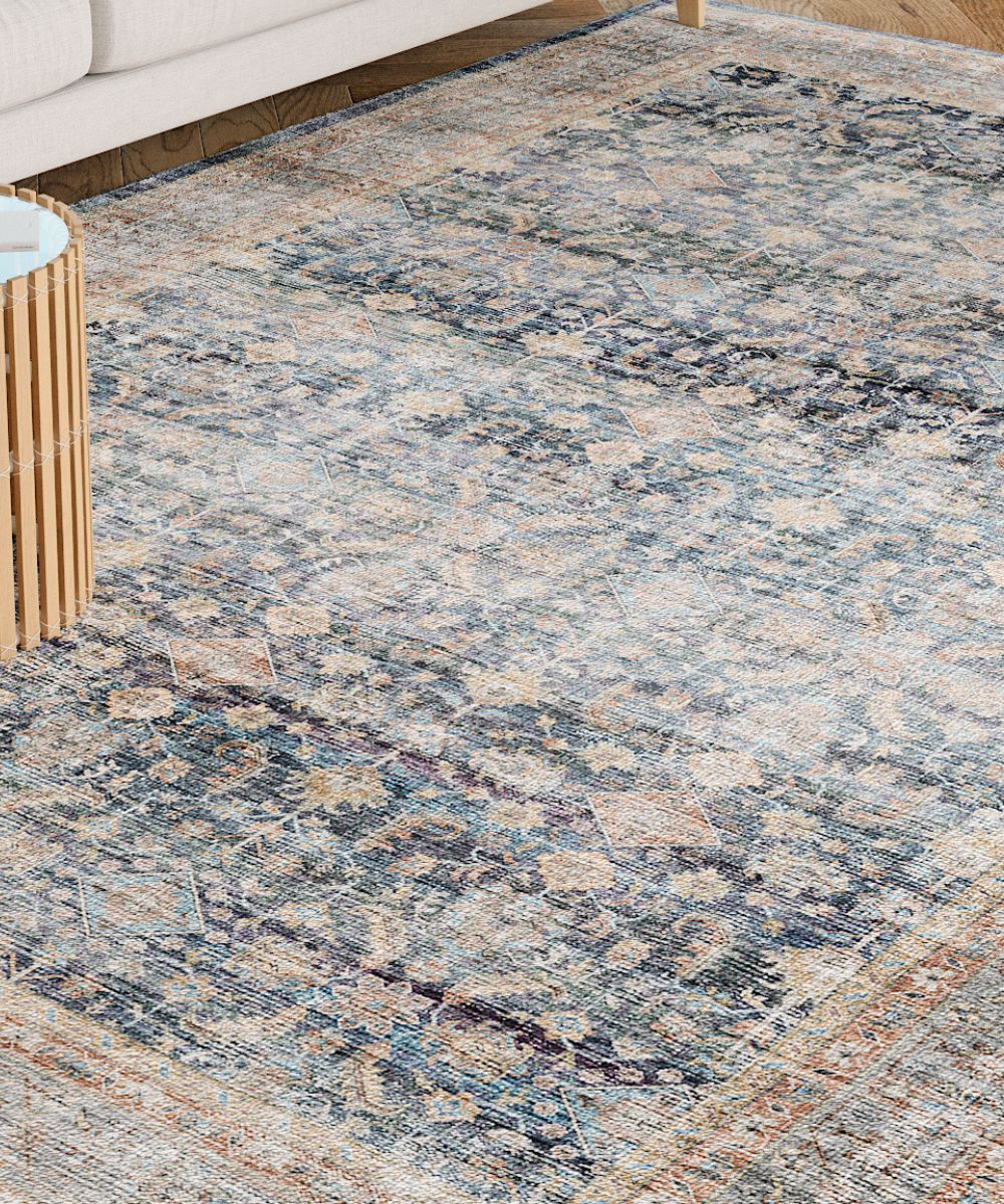 Teppich Davina Navy Lagoon