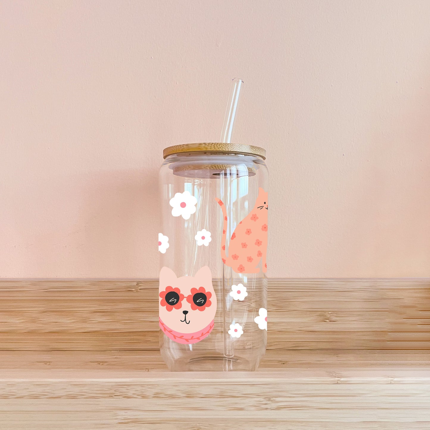Verre boho - chats