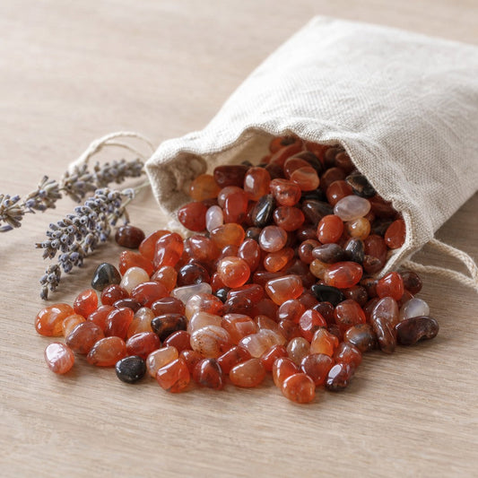 Carnelian Red Agate Tumbled Stones - Mini
