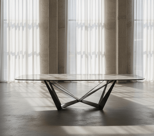 Carrara Marble Top Dining Table