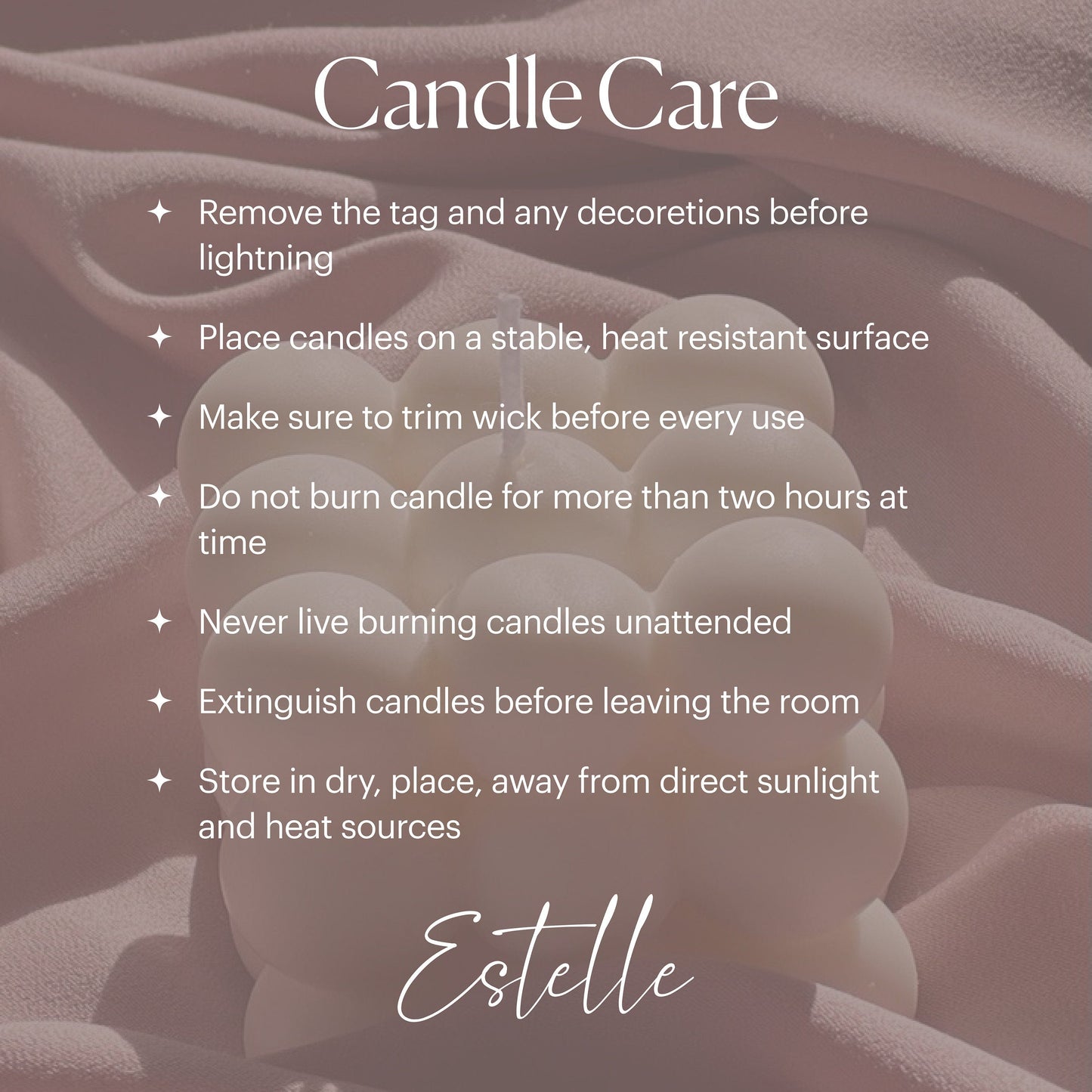 Moon Seasons Triangle Soy Candle | Handmade Pillar Candle