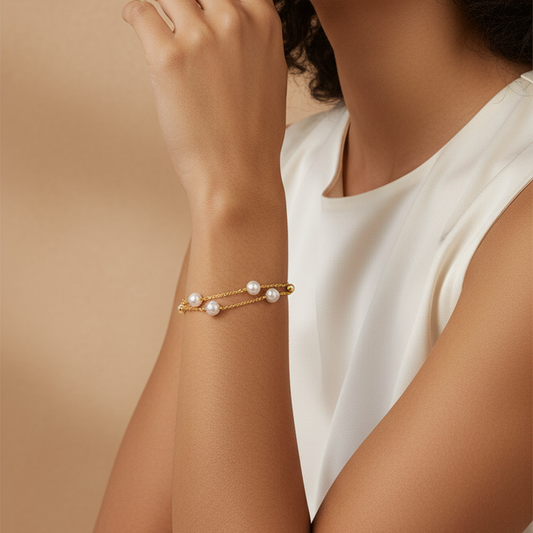 Pearl & Sphere Bangle