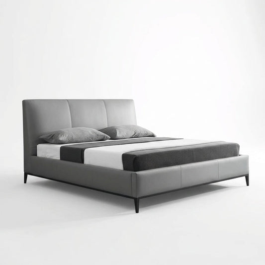 Melbourne Grey Leather Bed