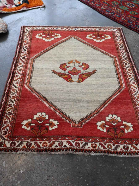 Persian Qashqai Gabbeh Rug | 3' 11" x 5' 2"