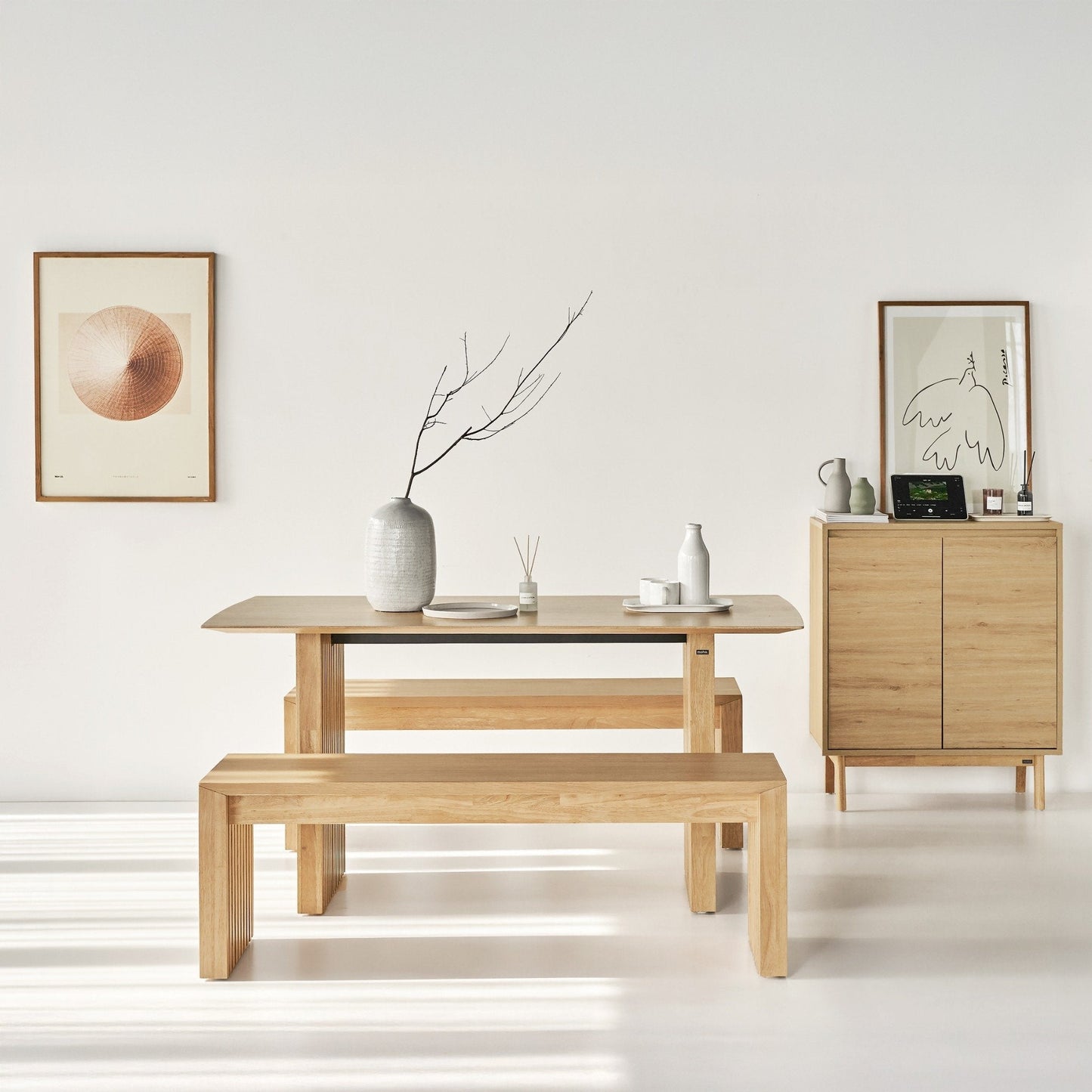 Plank Natural Oak Dining Set