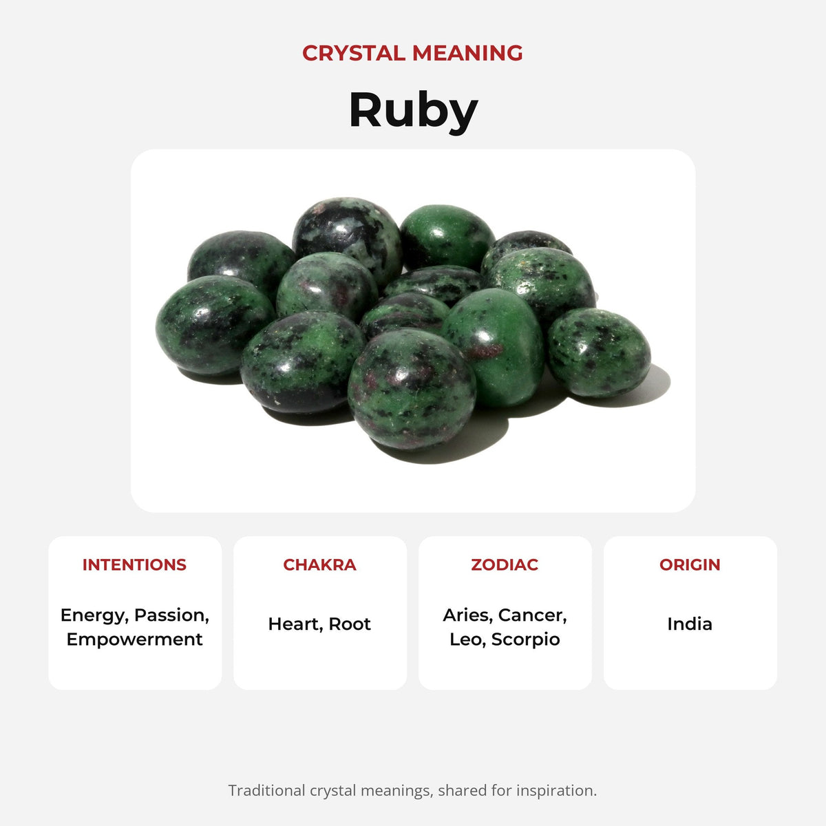Ruby Zoisite Tumbled Stones