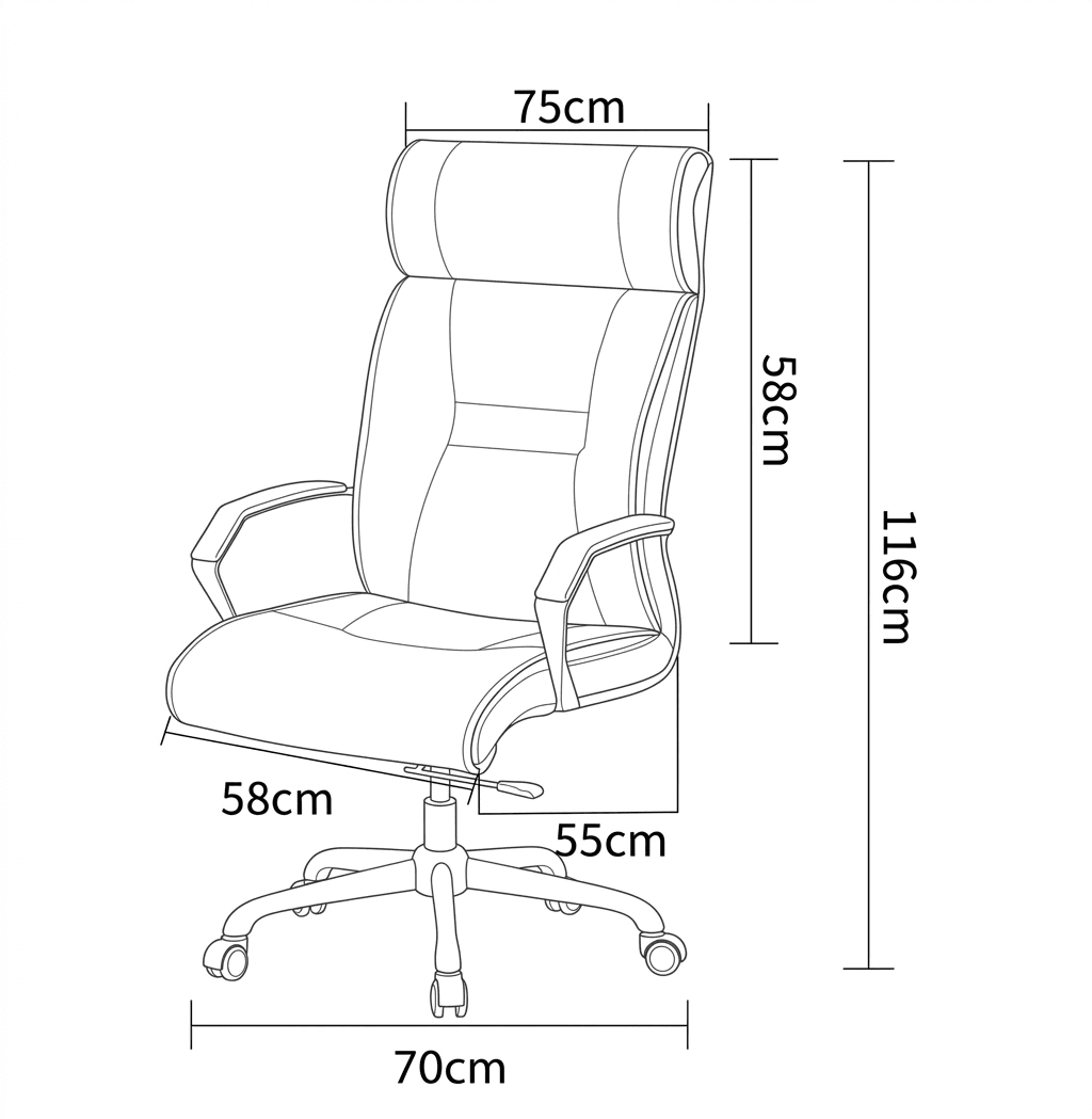 Sintra Full-Grain Leather Office Chair