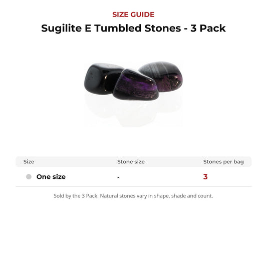 Sugilite E Tumbled Stones - 3 Pack