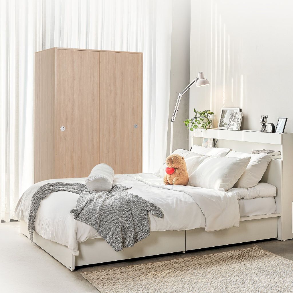 Vienna Bedroom Set: Storage Bed & Sliding Wardrobe Combo