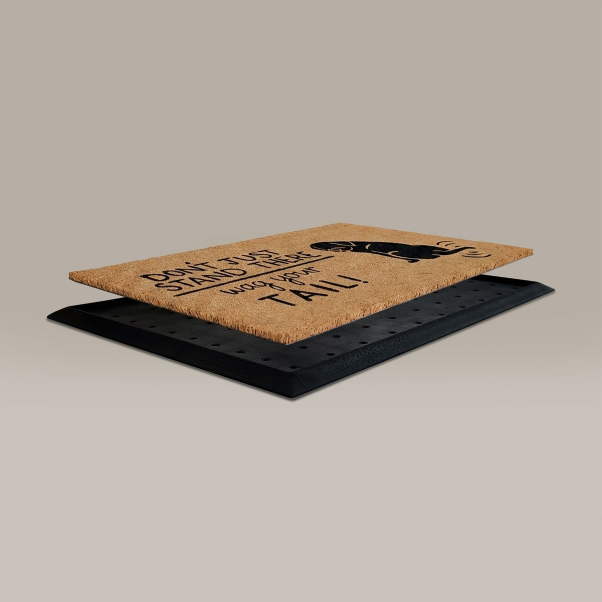 wag your tail rectangular doormat set