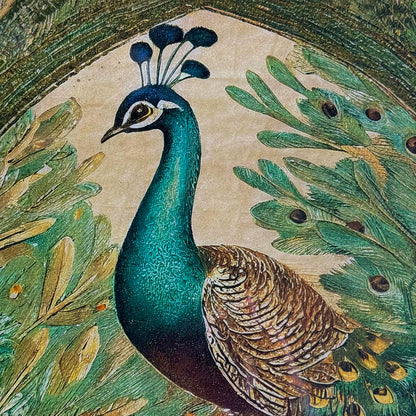 Peacock Elegance Decorative Tray