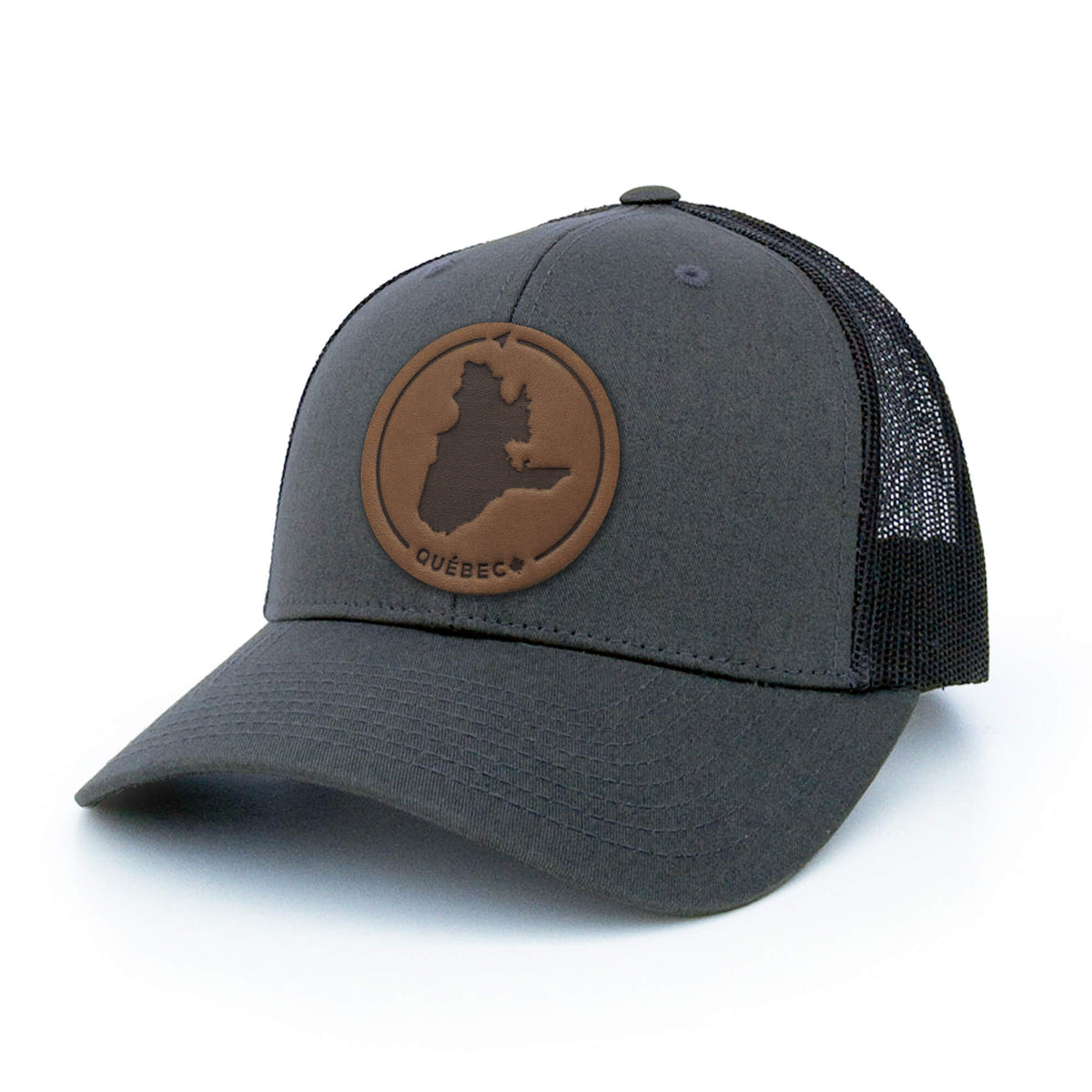Québec Leather Patch Trucker Hat