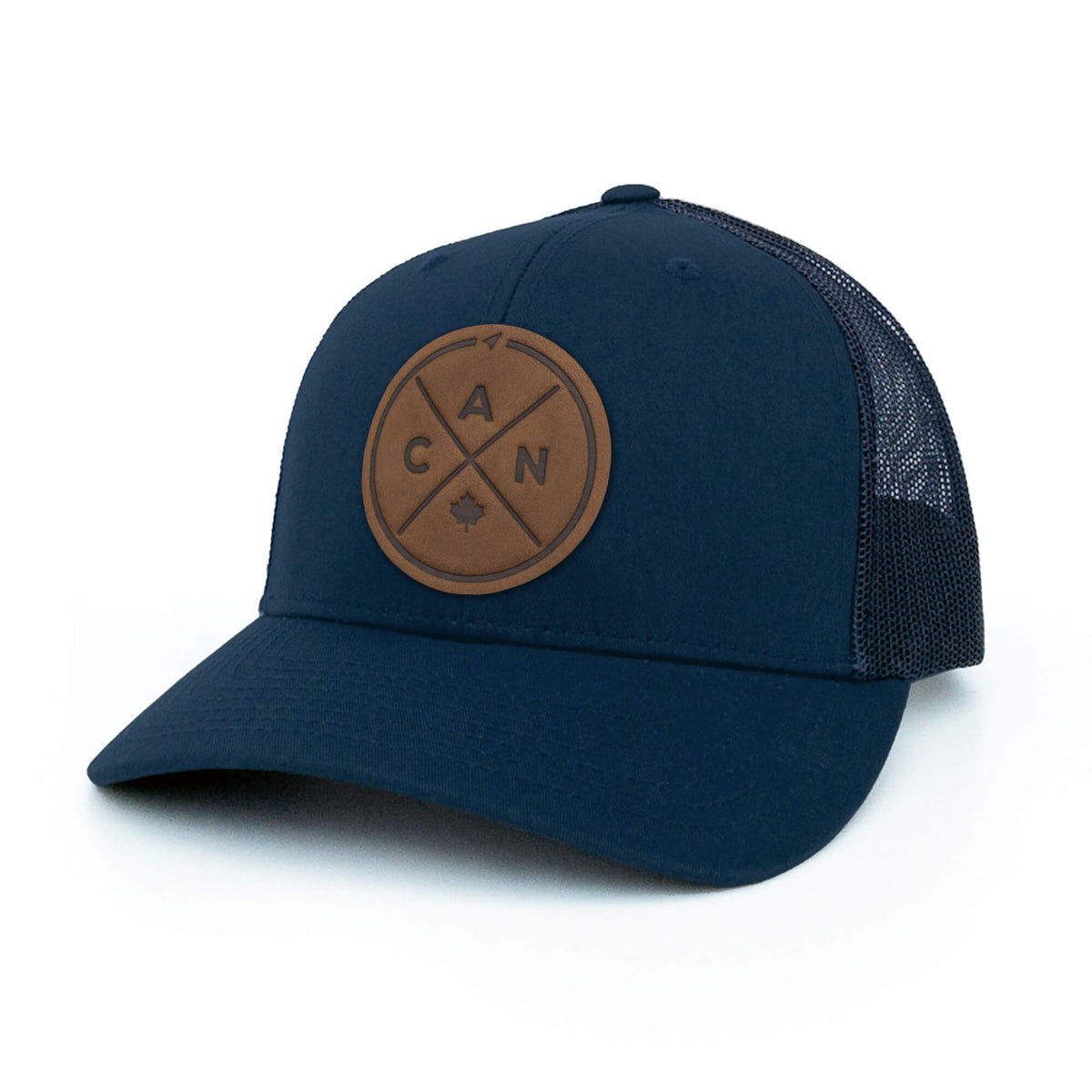 Canada Compass Leather Patch Trucker Hat