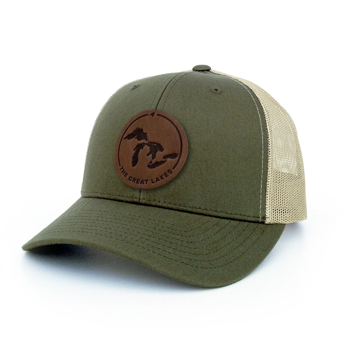 Great Lakes Leather Patch Trucker Hat