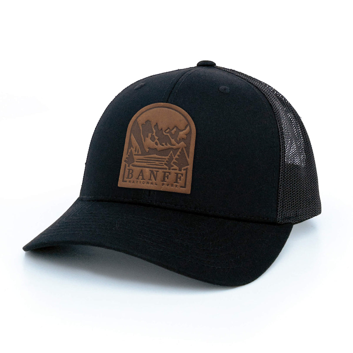 Banff National Park Leather Patch Trucker Hat