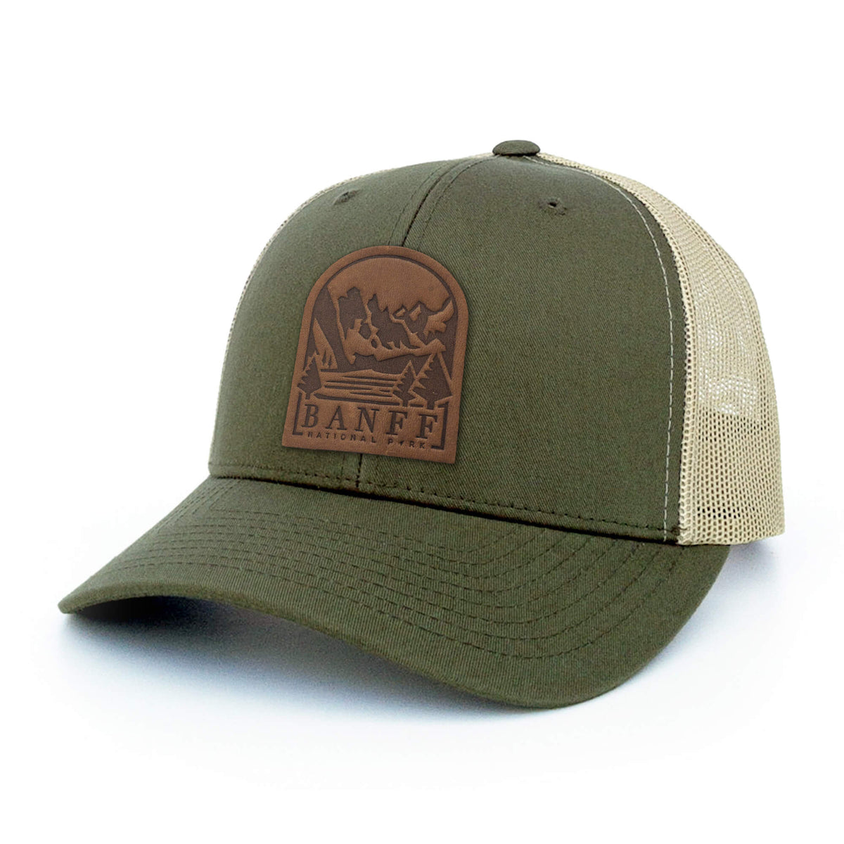 Banff National Park Leather Patch Trucker Hat