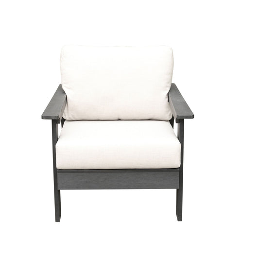 Hazelnut Polymer Outdoor Club Chair with Sunbrella® Cushions - AURABAGS SHOP