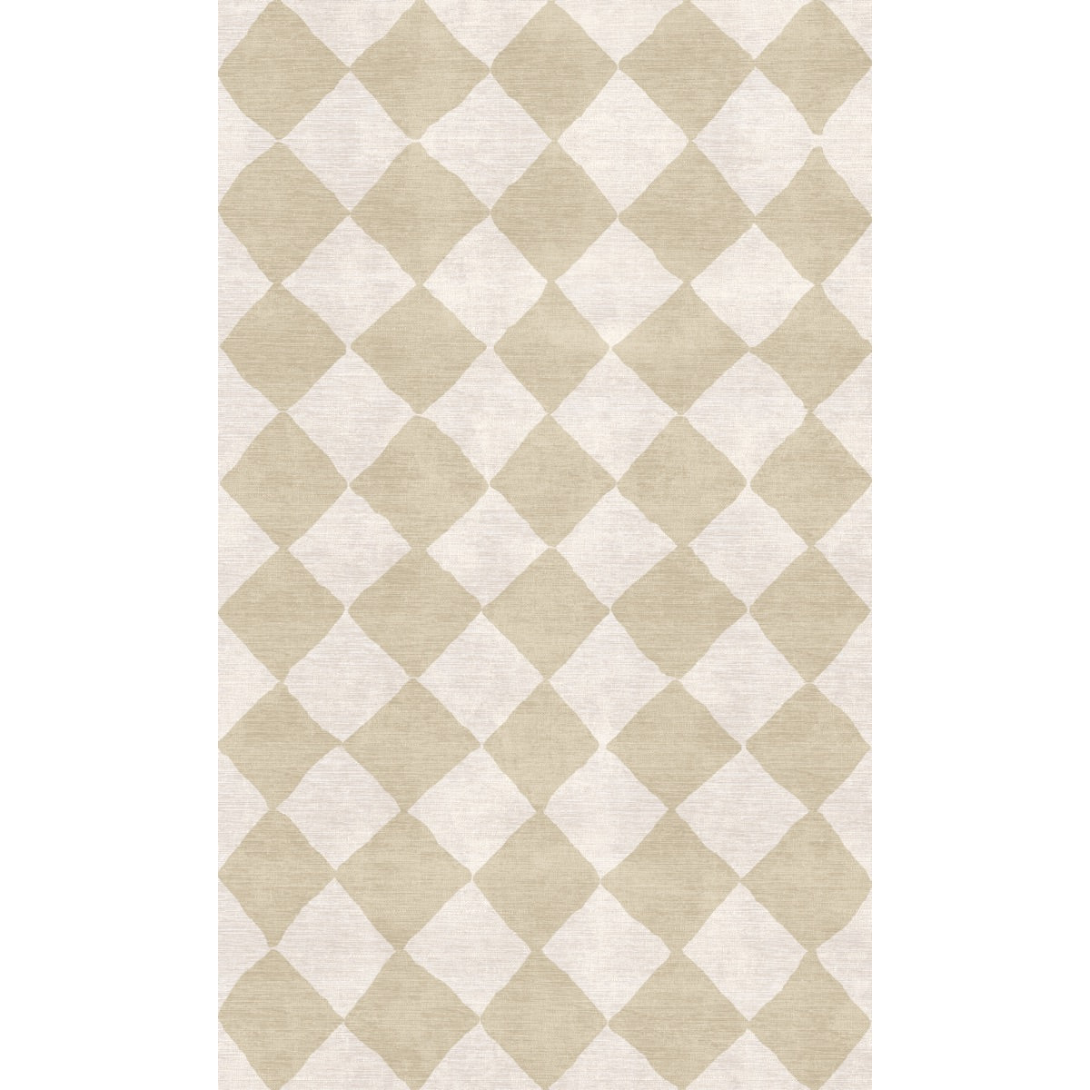 Trestres Karierter Teppich Natur & Elfenbein