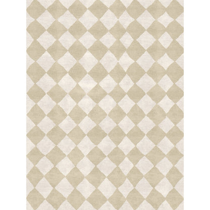 Trestres Karierter Teppich Natur & Elfenbein
