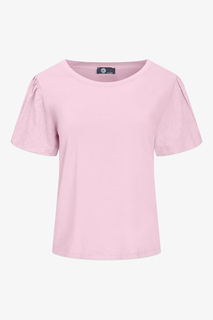 Women's Knit/Woven Combo Top